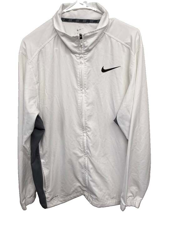 Nike Other - Nike Dri-FIT Mens Large Full Zip Running Jacket White Gray 404107-100 2012